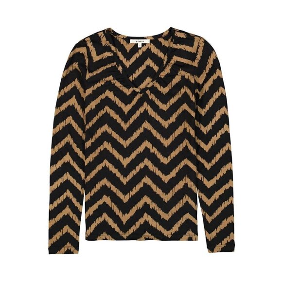NWT GARCIA Golden Brown & Black Chevron Top - Picture 3 of 6